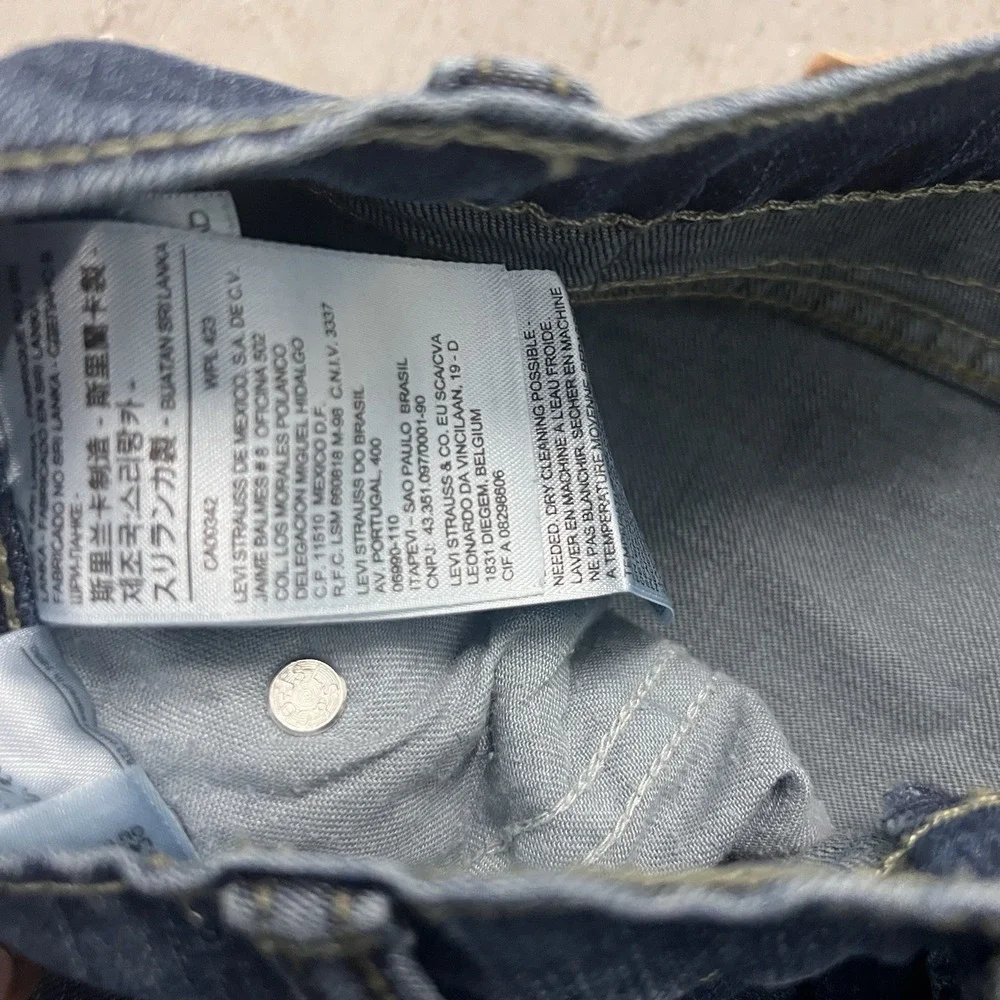 LEVIS 511 Slim Fit Jeans Stretch Slim Throughout Midrise‎ Medium Blue 33x32